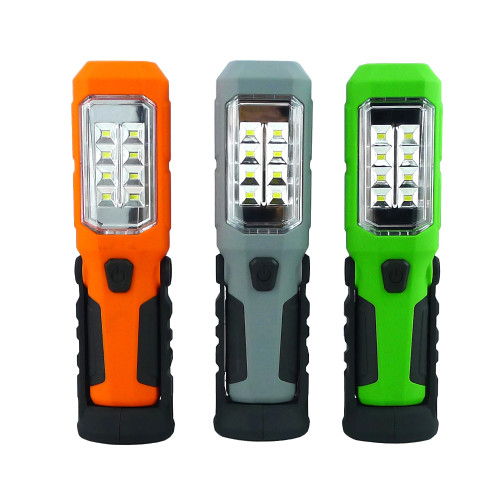 Battery Operating 180 Lumen LED Manget Work Light With 360°Rotation Support With Flashlight on Top