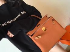 real shot hermes plain  kelly28 replica hangbag Togo leather pure hand-made stiching lightweight multicolor for option 