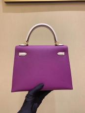 rhermes Kelly 25cm top-handle handbag purely-handmade vintage traveling holiday bag in Epsom leather and gold hardware
