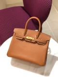 hermes birkin 30 top-handle handbag large-capacity outdoor traveling holiday bag in togo leather