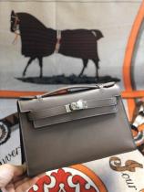 dark brown hermes mini kelly20 replica crossbody handbag in swift leather aureate hardware