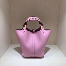 Hermes picotin18/22 lock replica shoulder bag handbag aureate hardware in EPSON  leather pure hand-made wax-thread stiching 