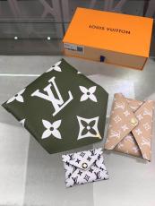 three-pieces set M67600 louis Vuitton/LV monogram clamshell double-folding envelope clutch handbag longwallet 
