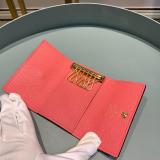 Louis Vuitton /LV embossed clamshell three-folding medium purse key case 