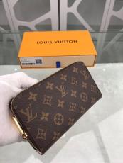 Louis Vuitton/LV neutral monogram zipper longwallet multi-slots scratch-proof long purse