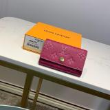 Louis Vuitton /LV embossed clamshell three-folding medium purse key case 
