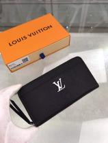 M62622 Louis Vuitton/LV Zippy lockme zipper longwallet multi-slot long purse in grainy leather 