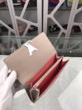 real shot M61471 Louis Vuitton/LV pure-color flap double-folding longwallet long purse gorgeous party clutch 