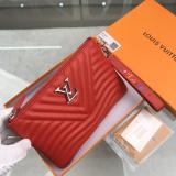 M63943 Louis Vuitton /LV V-shape quited zipper clutch handbag multi-slots passport holder longwallet
