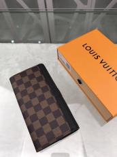 M64447 Louis Vuitton/LV chequer monogram clamshell double-folding longwallet coin purse multicolor for election 