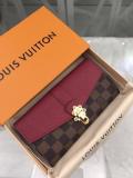 M64447 Louis Vuitton/LV chequer monogram clamshell double-folding longwallet coin purse multicolor for election 