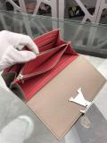real shot M61471 Louis Vuitton/LV pure-color flap double-folding longwallet long purse gorgeous party clutch 