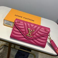 M63729 Louis Vuitton/LV quited envelope clamshell clutch multi-compartment and slot long wallet coin purse