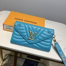 Louis Vuitton/LV quited envelope clamshell clutch multi-compartment and slot long wallet coin purse