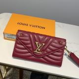  Louis Vuitton/LV quited envelope clamshell clutch multi-compartment and slot long wallet coin purse