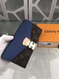 Louis Vuitton/LV monogram clamshell two-folding large-capacity long wallet credit card holder coin purse 