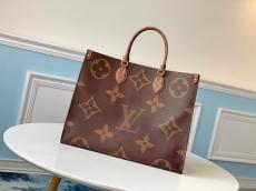 M44675 Louis Vuitton/LV monogram large-capacity casual shopping tote bag dazzling street outfits 