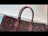 M44675 Louis Vuitton/LV monogram large-capacity casual shopping tote bag dazzling street outfits 