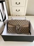 Gucci dionysuus female canvas clamshell sling-chain crossbody messenger bag antique silver hardware
