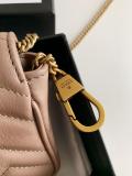 Gucci female marmont V-shape quited clamshell sling-chain shoulder bag gorgeous party date wear small size real shot