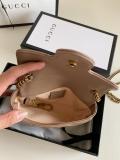 Gucci female marmont V-shape quited clamshell sling-chain shoulder bag gorgeous party date wear small size real shot