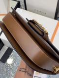 Gucci horsebit female clamshell half-moon saddle bag plain shoulder crossbody bag