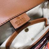 Gucci horsebit female casual retro half-moon saddle bag with broad fabric shoulder strap antique bronze hardware 