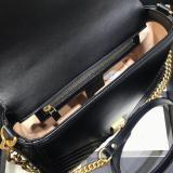 Gucci marmont female V-shape quited portable satchel clamshell shoulder crossbody bag