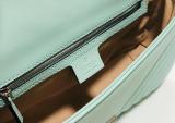 Gucci marmont female casual clamshell V-shape quited messenger bag sling-chain shoulder waist bag  aureate hardware medium size