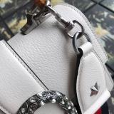 Gucci Dionysus female luxury bamboo bag clamshell portable shoulder bag embellished with diamond-encrusted metal tiger head at front fastener 