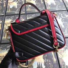small size Gucci female  marmont V-shape quited clamshell portable messenger bag antique bronze hardware 