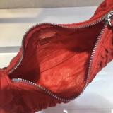 Prada female colorful plain zipper vintage hobo half-moon shoulder bag