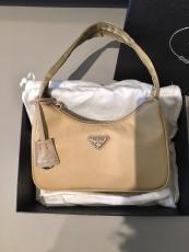 1NE515 Prada female vintage hobo degradable nylon half-moon waterproof shoulder bag indispensable casual street outfit 