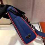 2VD018 Prada saffiano male clamshell scratch-proof vintage satchel messenger bag large-capacity briefcase 