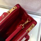 1BA274 Prada female saffiano double-zipper durable plain crossbody handbag multi-purpose business briefcase laptop bag