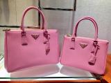 1BA274 Prada female saffiano double-zipper durable plain crossbody handbag multi-purpose business briefcase laptop bag