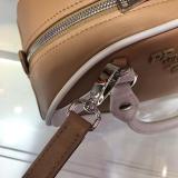 1BD071 Prada ladies casual color-contrast vintage top-handle crossbody bag  perfectly-matched with any clothes with four protective metal renet at bottom