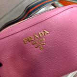 1BH082 Prada female double-zipper causal camera bag excellent girlfriend gift with detachable and adjustable wide canvas shoulder strap 