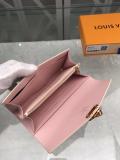Louis Vuitton/LV ladies damier canvas envelope-type twist-lock long wallet graceful wrist bag clutch 