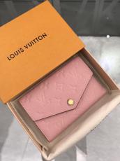 Louis Vuitton/LV ladies casual embossed clamshell multi-slots coin pouch medium wallet 