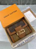 louis Vuitton/LV women's monogram canvas clamshell triple-folding small wallet multi-slots card holder