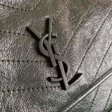Yves Saint laurent/YSL NIKI28 ladies casual chevron quilted flip vintage messenger bag luxury chain-strap crossbody bag medium Size silver hardware