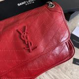 Yves Saint laurent/YSL NIKI28 ladies casual chevron quilted flip vintage messenger bag luxury chain-strap crossbody bag medium Size multicolor option