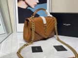 Yves Saint laurent/YSL Monogram female chevron-quilted flip portable messenger bag current crossbody shoulder bag