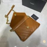 Yves Saint laurent/YSL Monogram female chevron-quilted flip portable messenger bag current crossbody shoulder bag