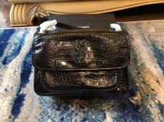 Double size Yves Saint laurent/YSL female shiny vintage flap messenger bag luxury chain-strap crossbody square bag