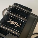 Yves Saint laurent/YSL SUnset22 mixed-material vintage messenger bag luxury flap crossbody bag 