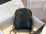 Chanel AS0601 female lively vintage chain-strap zipper backpack spacious capacity accommodate daily essentials 