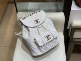 Chanel A01573 female square-lattice-quilted drawstring flap backpack outdoor mountaineering waterproof rucksack 