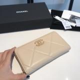 Chanel ohanel female quilted zipper Longwallet long purse multislots card holder coin pouch multiple color variation 